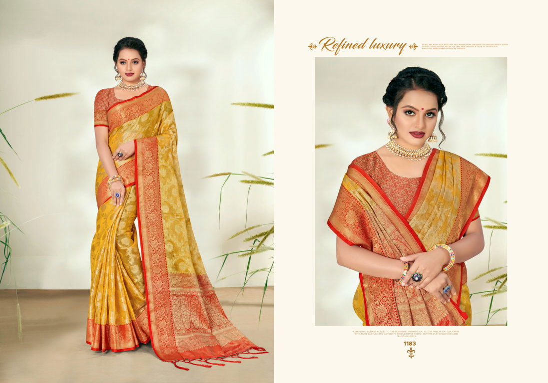 Riwazo Sobhana Fancy Wear Organza Weaving Latest Saree Collection